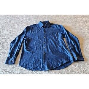 Van Heusen Dress Shirt Adult 16 34/35 Fitted Stretch Button Down Outdoor Mens